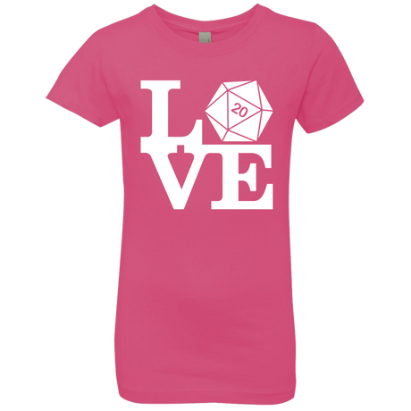 T-Shirts Hot Pink / YXS Love D20 Girls Premium T-Shirt