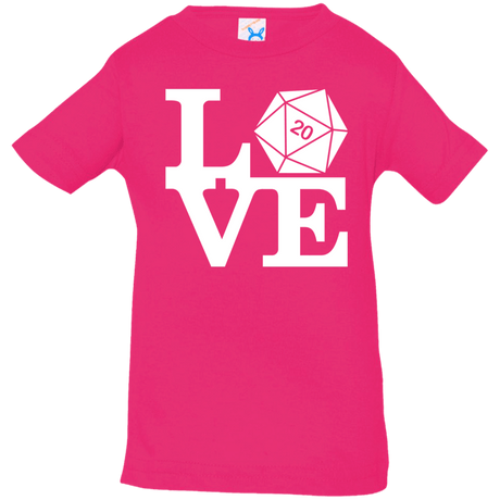T-Shirts Hot Pink / 6 Months Love D20 Infant Premium T-Shirt