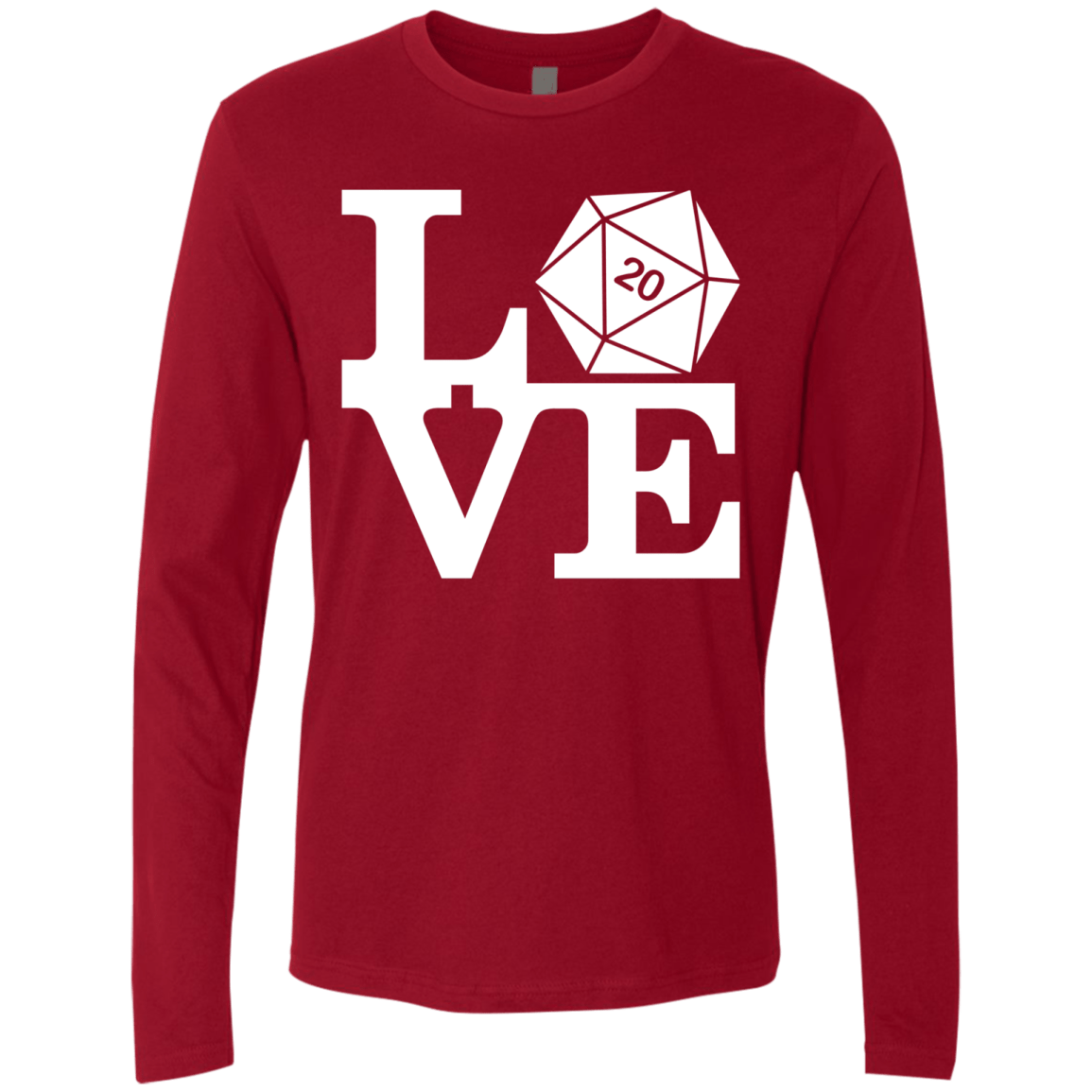 T-Shirts Cardinal / Small Love D20 Men's Premium Long Sleeve