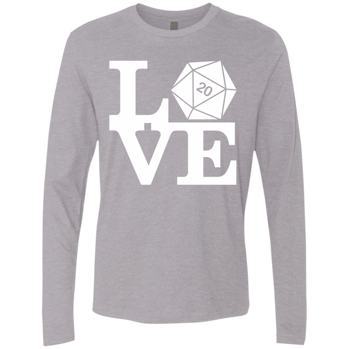 T-Shirts Heather Grey / Small Love D20 Men's Premium Long Sleeve