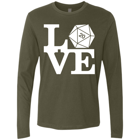 T-Shirts Military Green / Small Love D20 Men's Premium Long Sleeve