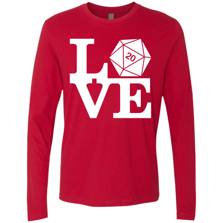 T-Shirts Red / Small Love D20 Men's Premium Long Sleeve
