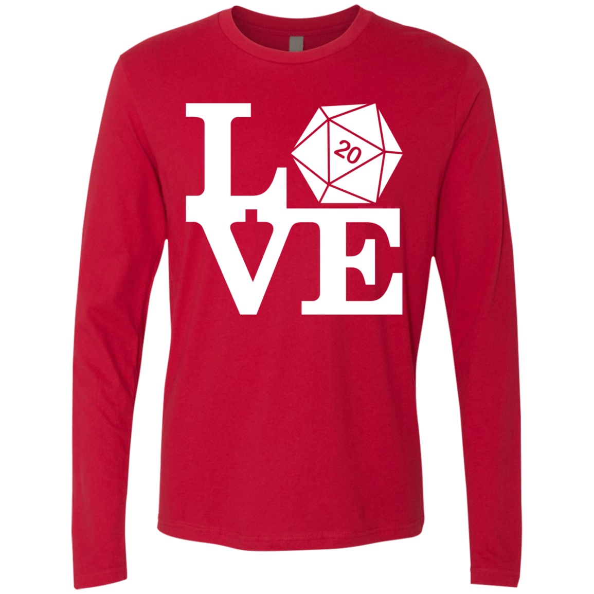 T-Shirts Red / Small Love D20 Men's Premium Long Sleeve