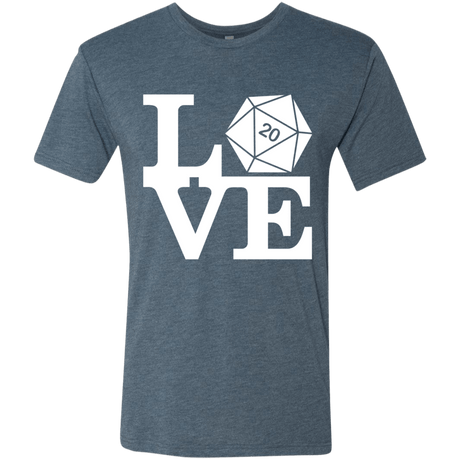 T-Shirts Indigo / Small Love D20 Men's Triblend T-Shirt