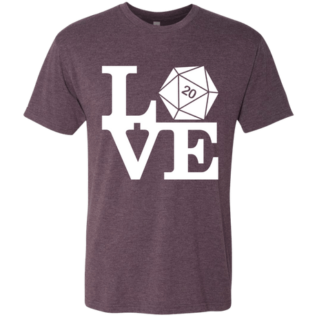 T-Shirts Vintage Purple / Small Love D20 Men's Triblend T-Shirt