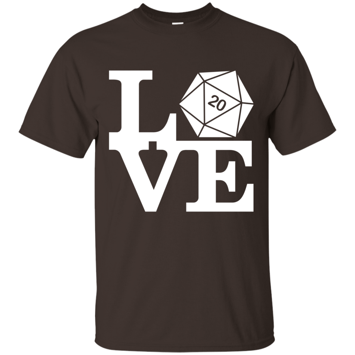 T-Shirts Dark Chocolate / Small Love D20 T-Shirt