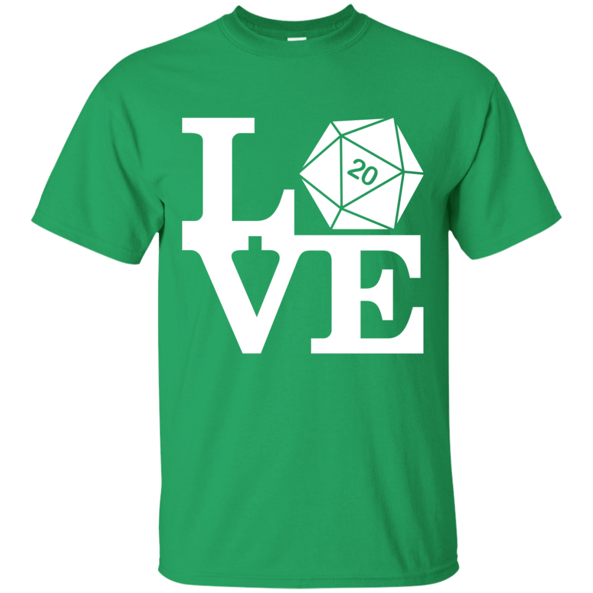 T-Shirts Irish Green / Small Love D20 T-Shirt