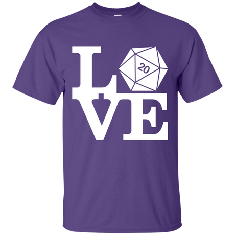 T-Shirts Purple / Small Love D20 T-Shirt