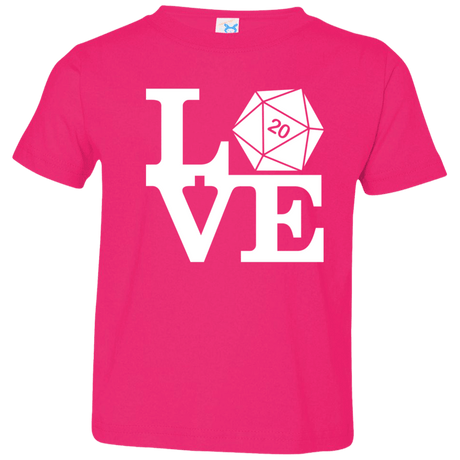 T-Shirts Hot Pink / 2T Love D20 Toddler Premium T-Shirt