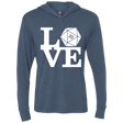 T-Shirts Indigo / X-Small Love D20 Triblend Long Sleeve Hoodie Tee
