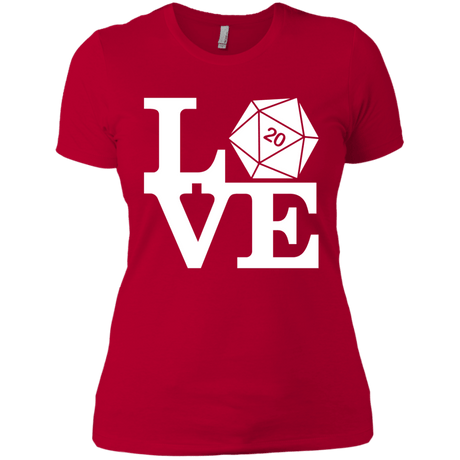 T-Shirts Red / X-Small Love D20 Women's Premium T-Shirt