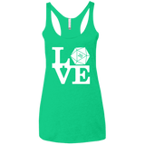 T-Shirts Envy / X-Small Love D20 Women's Triblend Racerback Tank