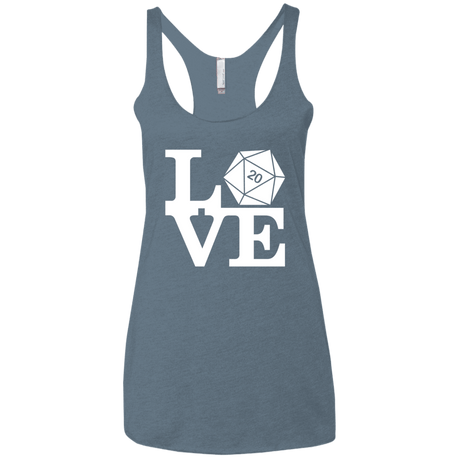 T-Shirts Indigo / X-Small Love D20 Women's Triblend Racerback Tank