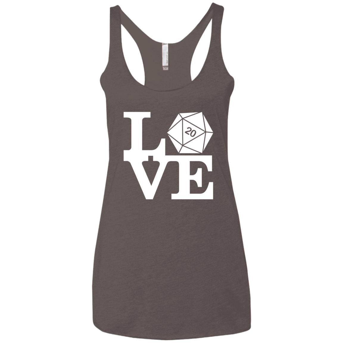 T-Shirts Macchiato / X-Small Love D20 Women's Triblend Racerback Tank