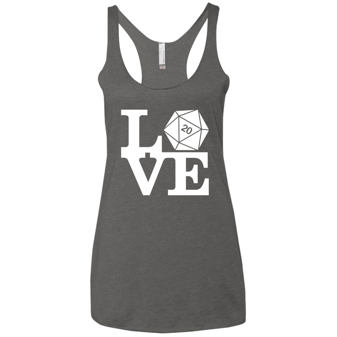 T-Shirts Premium Heather / X-Small Love D20 Women's Triblend Racerback Tank
