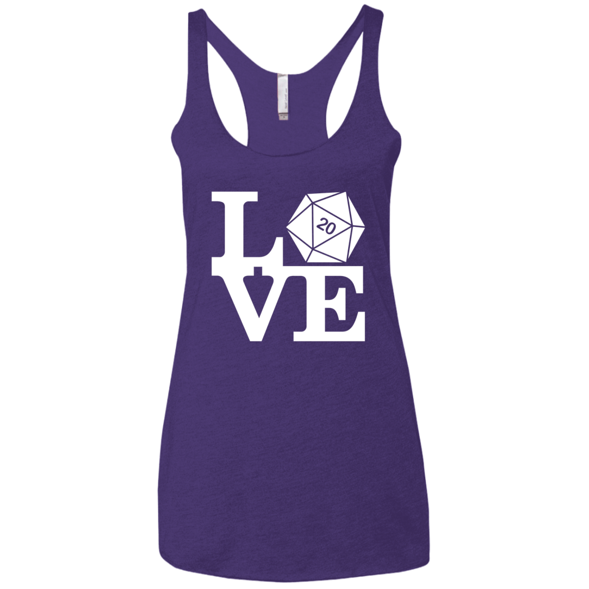 T-Shirts Purple / X-Small Love D20 Women's Triblend Racerback Tank