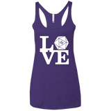 T-Shirts Purple / X-Small Love D20 Women's Triblend Racerback Tank