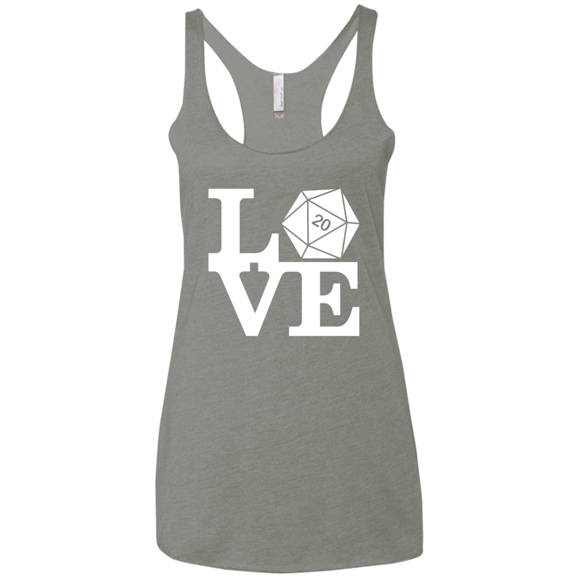 T-Shirts Venetian Grey / X-Small Love D20 Women's Triblend Racerback Tank