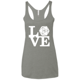 T-Shirts Venetian Grey / X-Small Love D20 Women's Triblend Racerback Tank