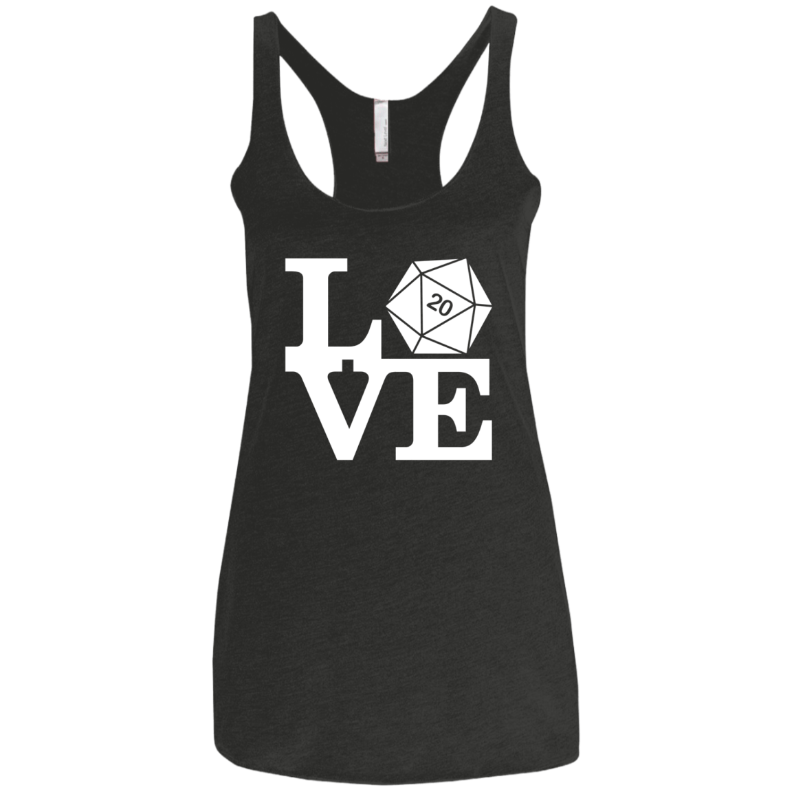 T-Shirts Vintage Black / X-Small Love D20 Women's Triblend Racerback Tank