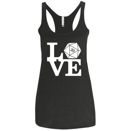 T-Shirts Vintage Black / X-Small Love D20 Women's Triblend Racerback Tank