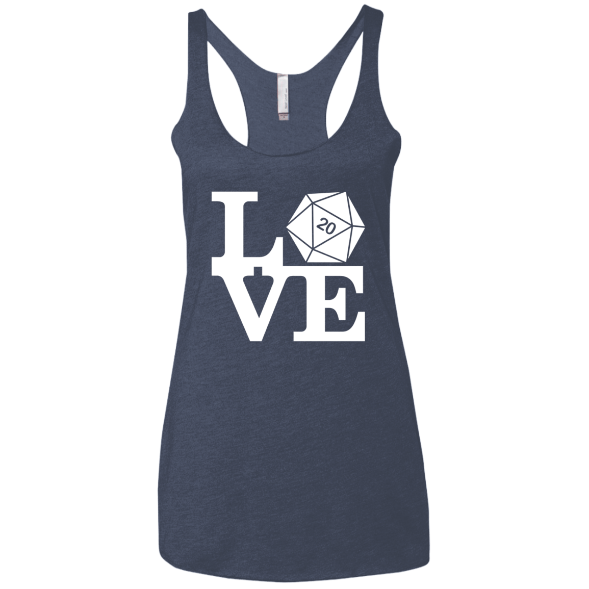 T-Shirts Vintage Navy / X-Small Love D20 Women's Triblend Racerback Tank