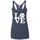T-Shirts Vintage Navy / X-Small Love D20 Women's Triblend Racerback Tank