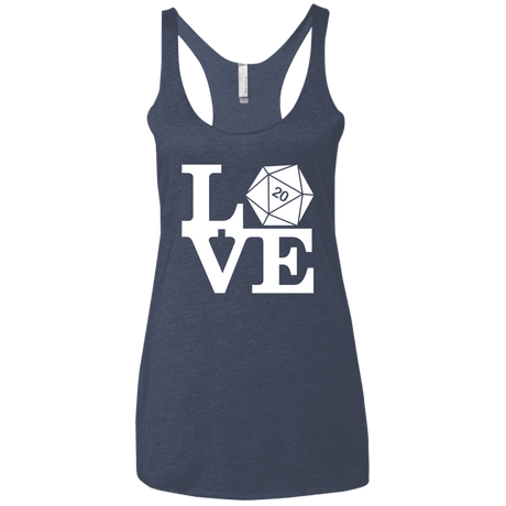 T-Shirts Vintage Navy / X-Small Love D20 Women's Triblend Racerback Tank
