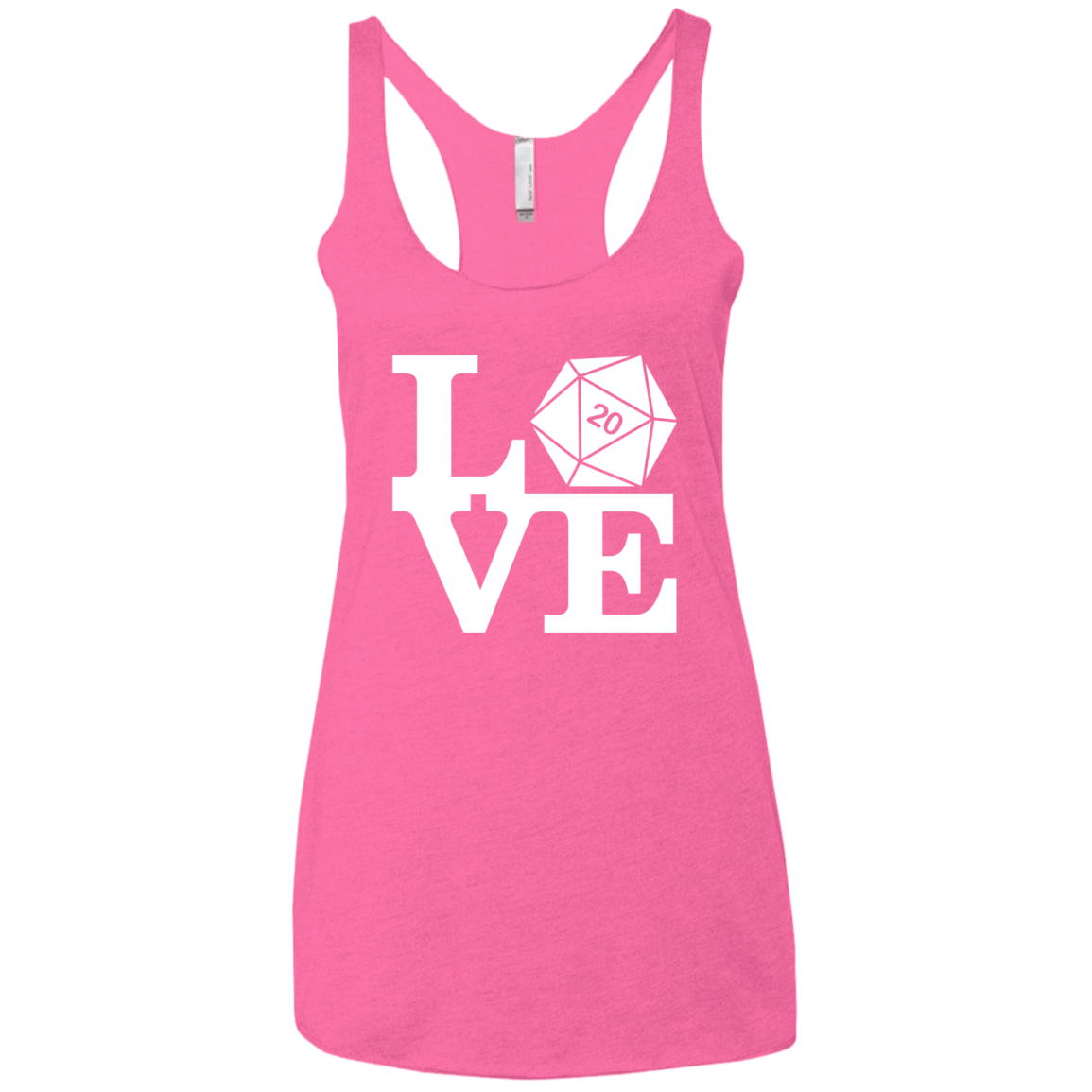 T-Shirts Vintage Pink / X-Small Love D20 Women's Triblend Racerback Tank