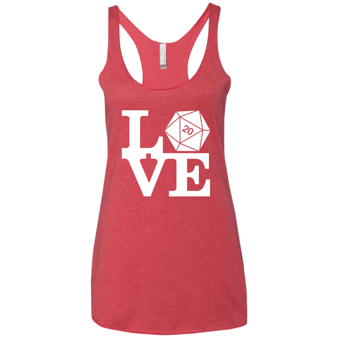 T-Shirts Vintage Red / X-Small Love D20 Women's Triblend Racerback Tank