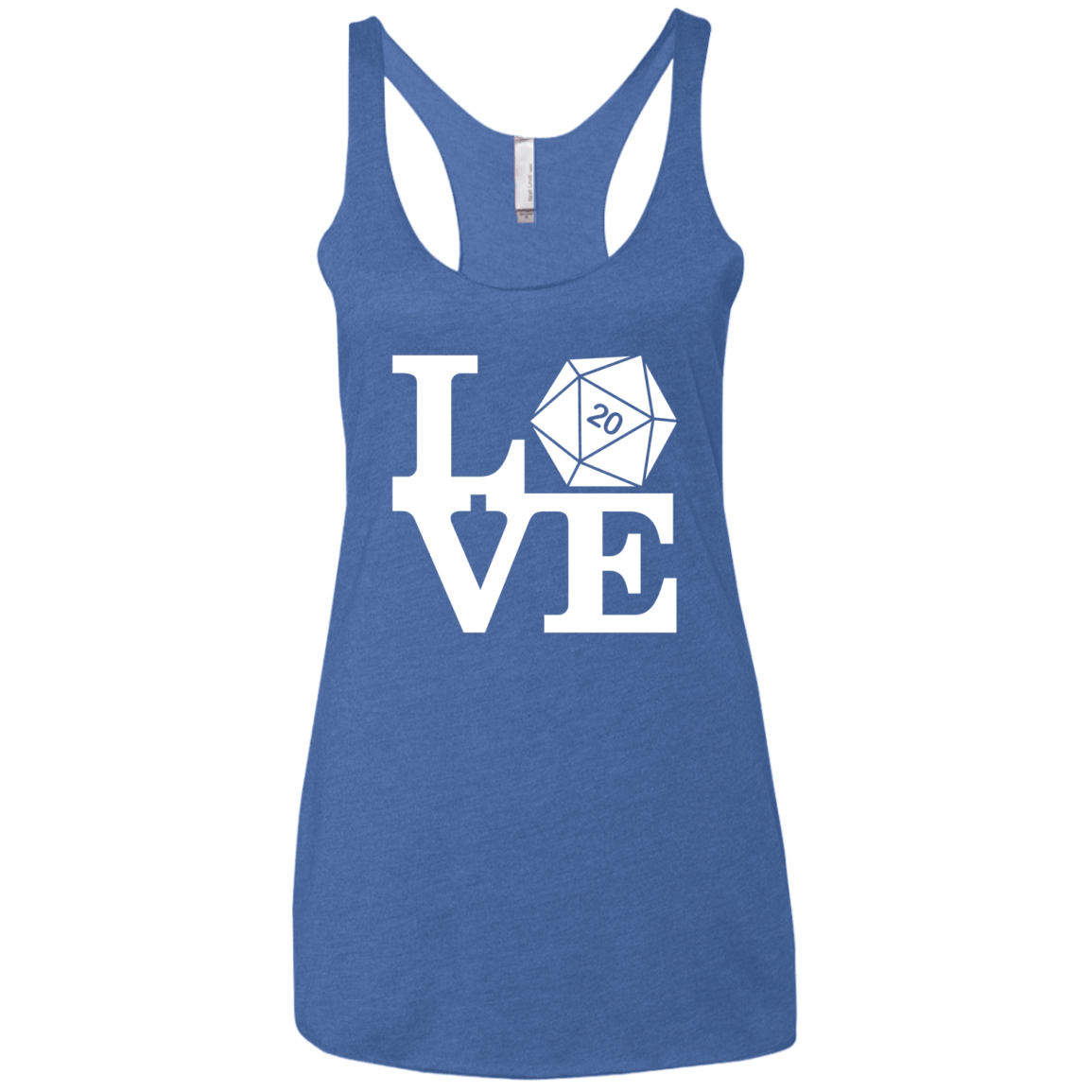 T-Shirts Vintage Royal / X-Small Love D20 Women's Triblend Racerback Tank