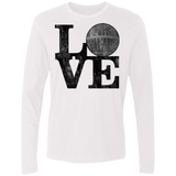T-Shirts White / Small LOVE Deathstar 1 Men's Premium Long Sleeve