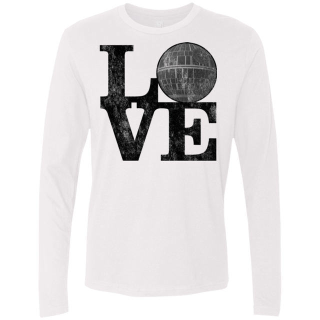 T-Shirts White / Small LOVE Deathstar 1 Men's Premium Long Sleeve