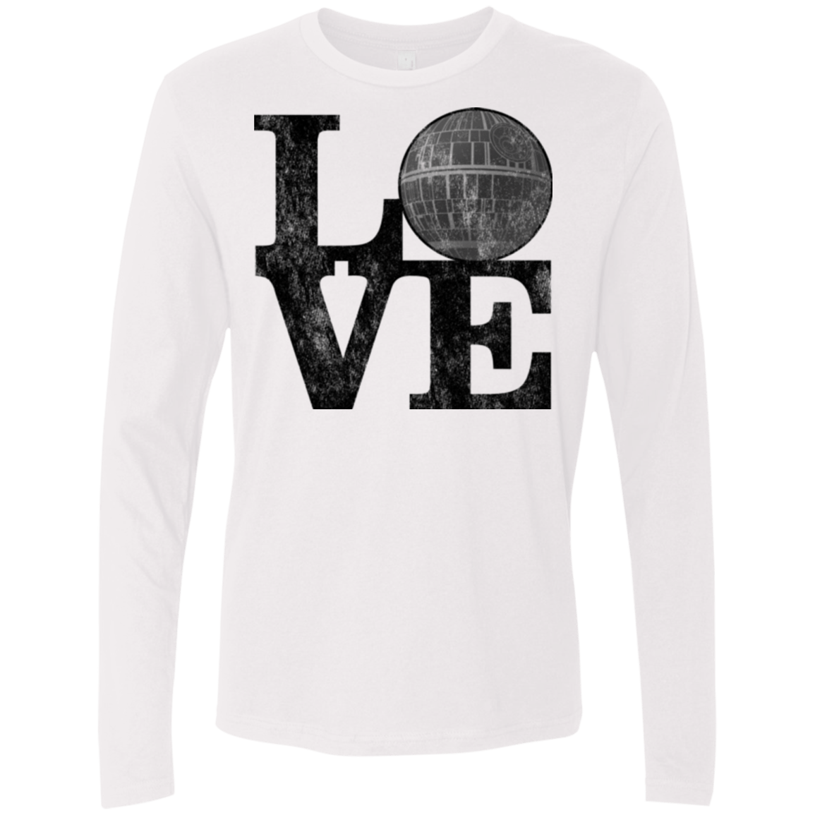 T-Shirts White / Small LOVE Deathstar 1 Men's Premium Long Sleeve