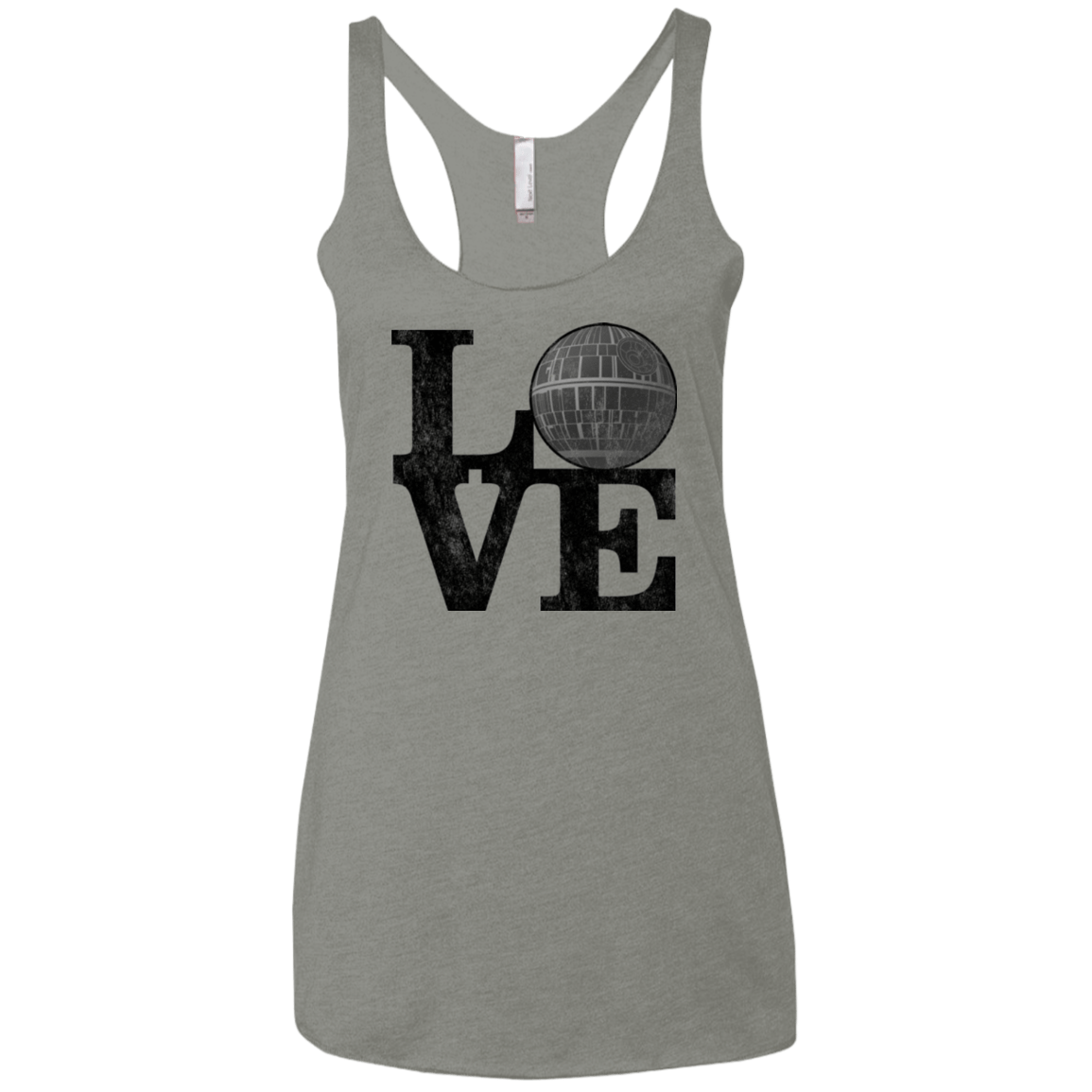 T-Shirts Venetian Grey / X-Small LOVE Deathstar 1 Women's Triblend Racerback Tank