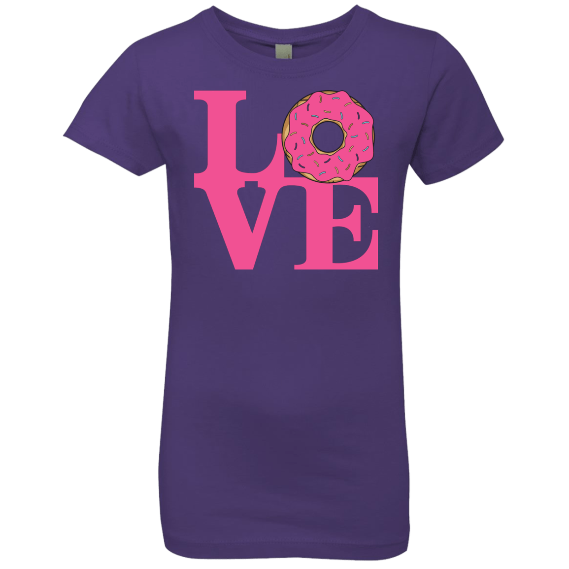 T-Shirts Purple Rush / YXS Love Donut Girls Premium T-Shirt