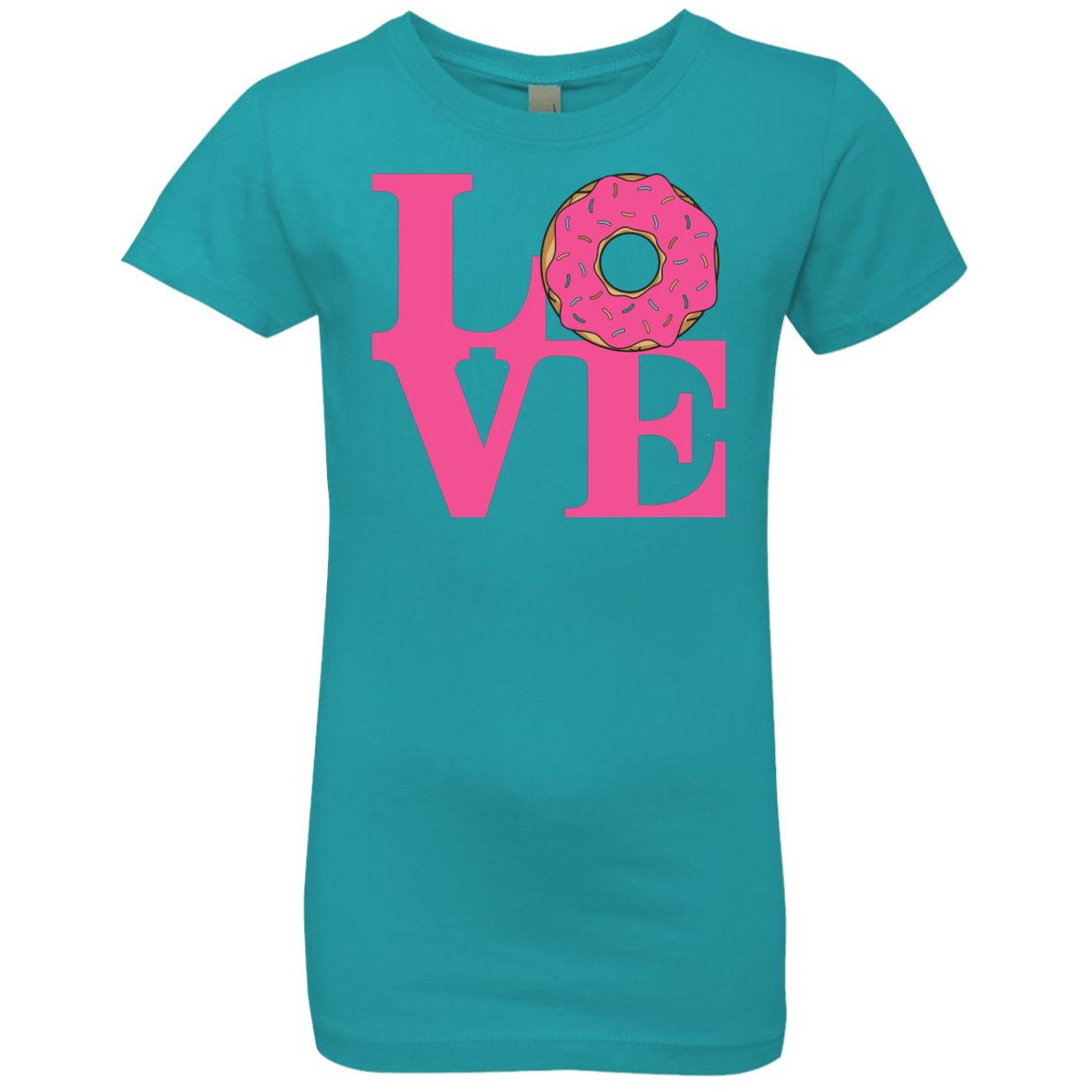 T-Shirts Tahiti Blue / YXS Love Donut Girls Premium T-Shirt