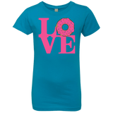 T-Shirts Turquoise / YXS Love Donut Girls Premium T-Shirt