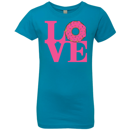 T-Shirts Turquoise / YXS Love Donut Girls Premium T-Shirt