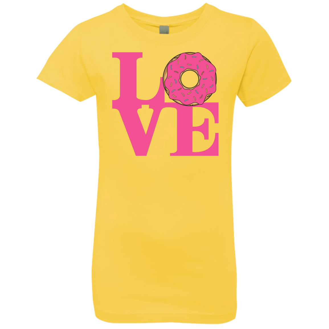 T-Shirts Vibrant Yellow / YXS Love Donut Girls Premium T-Shirt