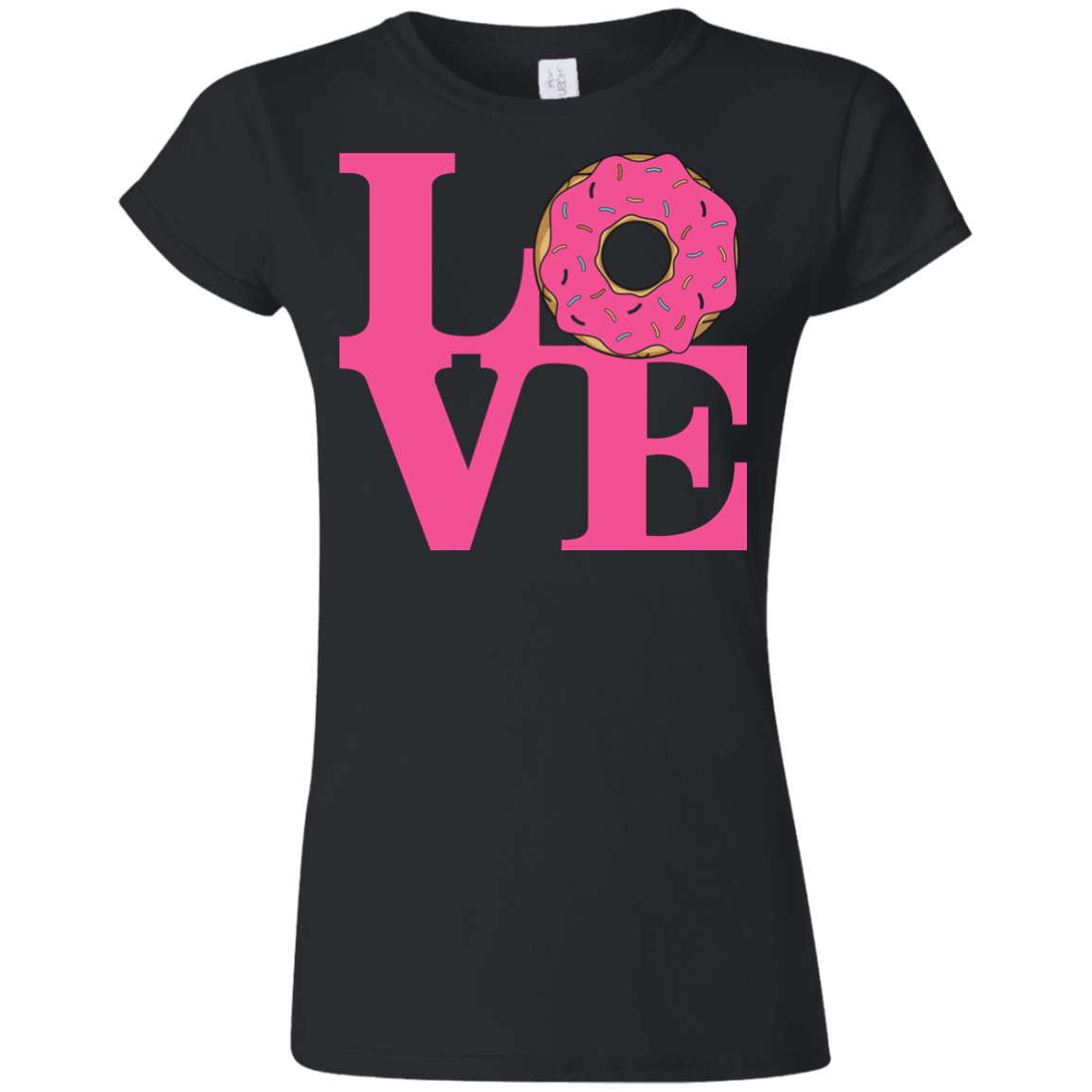 T-Shirts Black / S Love Donut Junior Slimmer-Fit T-Shirt