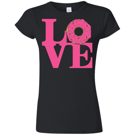 T-Shirts Black / S Love Donut Junior Slimmer-Fit T-Shirt