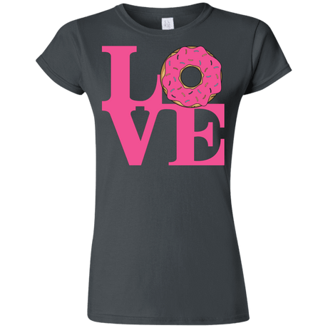 T-Shirts Charcoal / S Love Donut Junior Slimmer-Fit T-Shirt