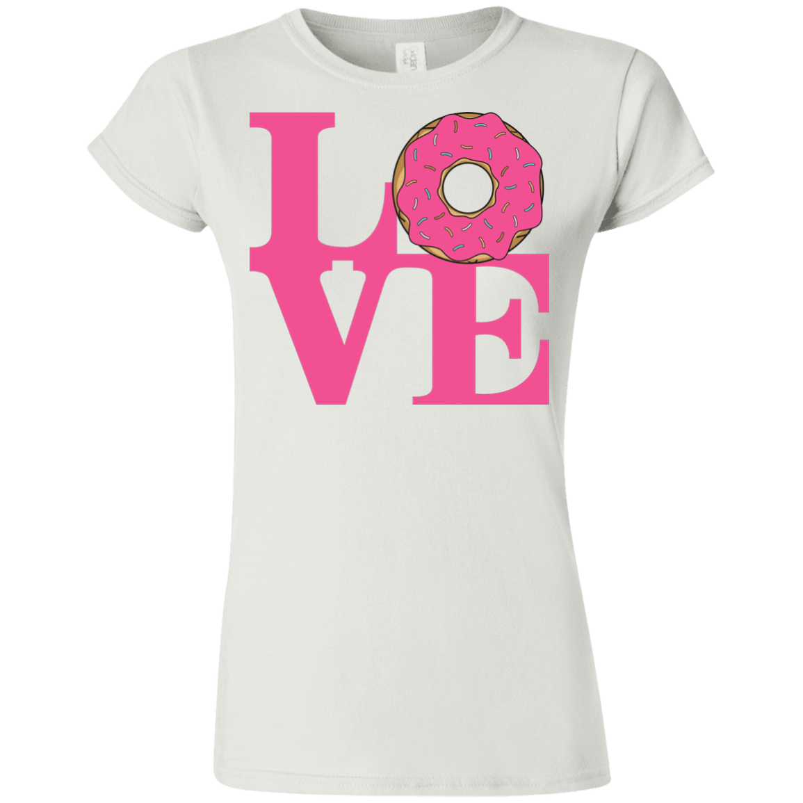 T-Shirts White / S Love Donut Junior Slimmer-Fit T-Shirt