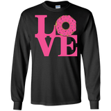 T-Shirts Black / S Love Donut Men's Long Sleeve T-Shirt