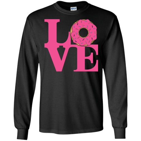 T-Shirts Black / S Love Donut Men's Long Sleeve T-Shirt