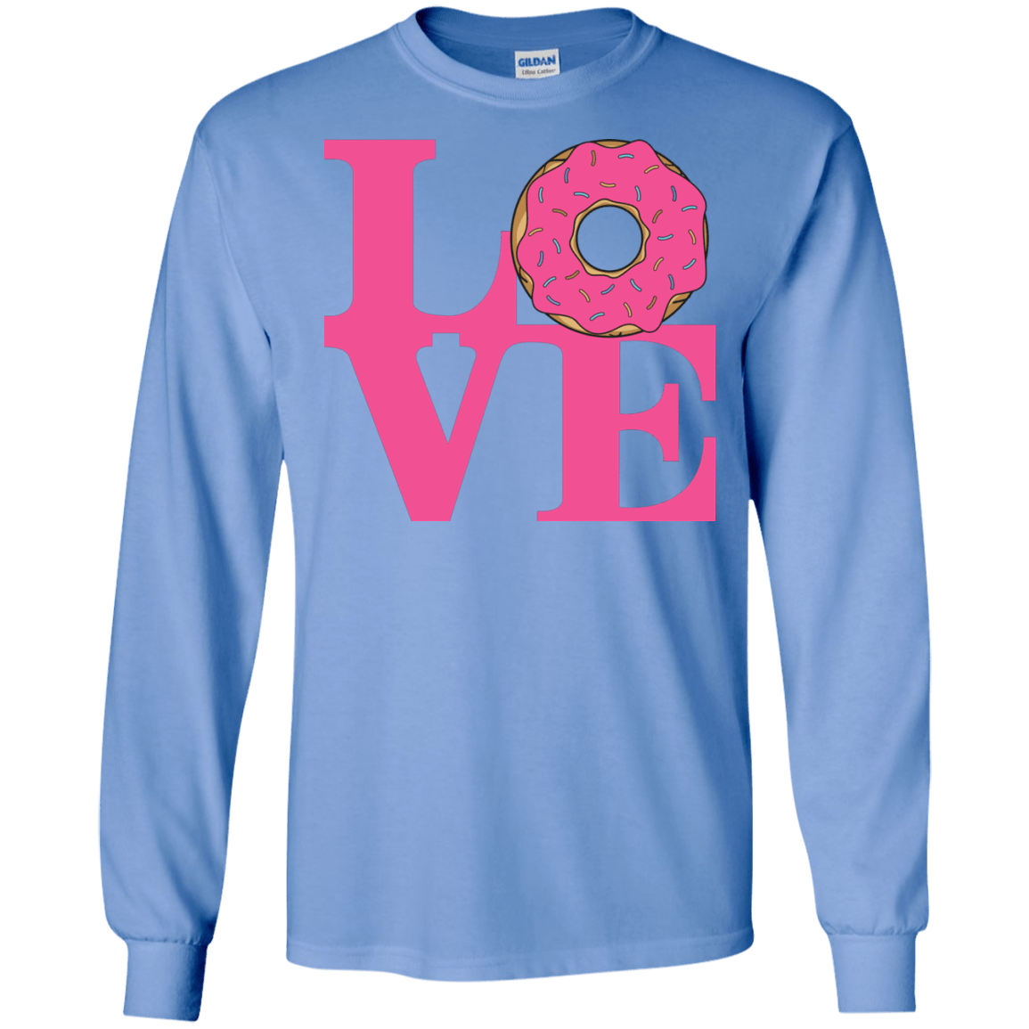 T-Shirts Carolina Blue / S Love Donut Men's Long Sleeve T-Shirt