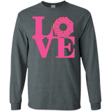 T-Shirts Dark Heather / S Love Donut Men's Long Sleeve T-Shirt