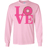 T-Shirts Light Pink / S Love Donut Men's Long Sleeve T-Shirt