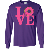 T-Shirts Purple / S Love Donut Men's Long Sleeve T-Shirt